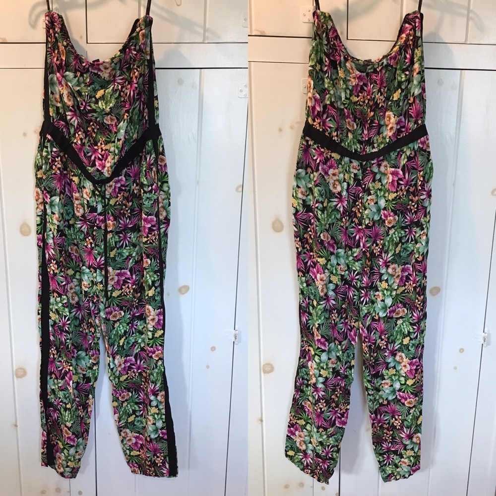 Forever21+ Floral Tube Strapless Jumpsuit, 2X